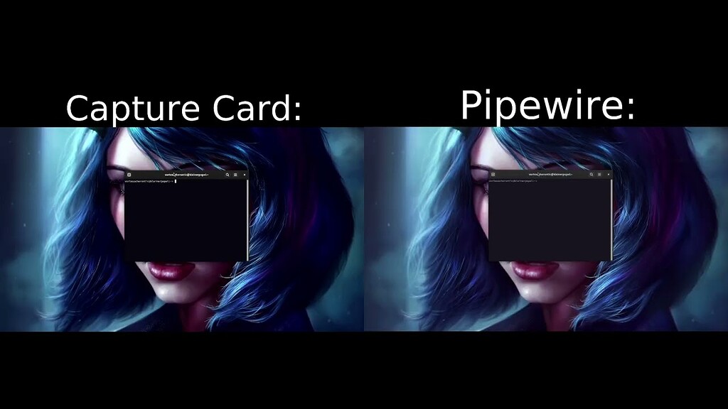 Choopy Desktop Capture using Pipewire and OBS Studio 30.0.2 on Wayland