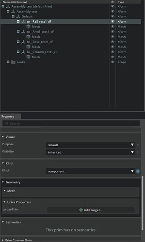 Isaac Sim missing mass properties