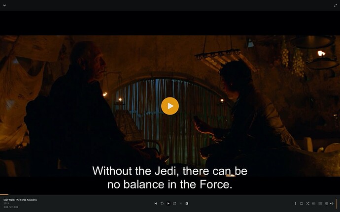 3a. Plex player - set to "Tiny"