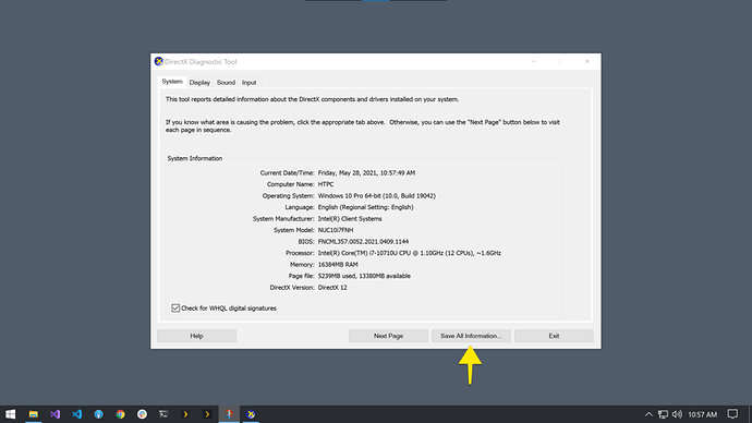2. Save All Information