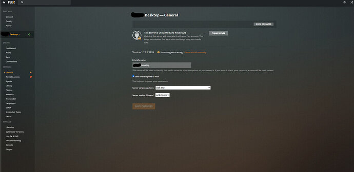 Chrome Plex Media Server