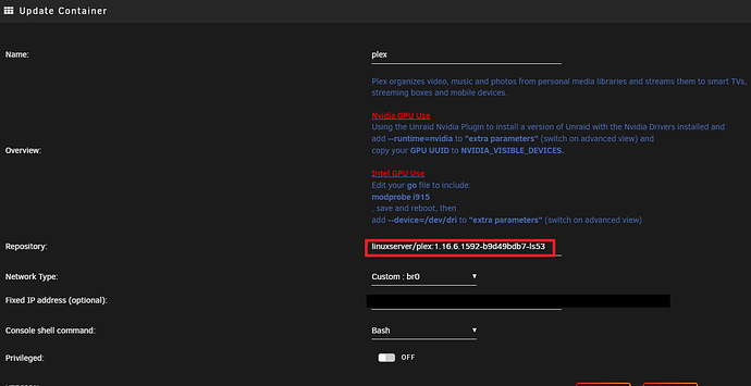 Plex Docker