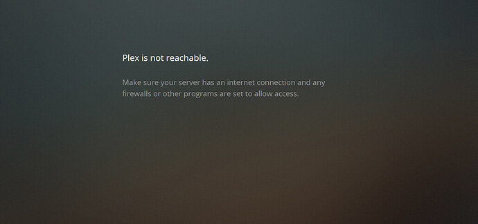 plex is not reachable