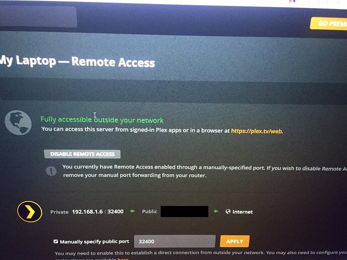 Plex Fully Accessible outside your network