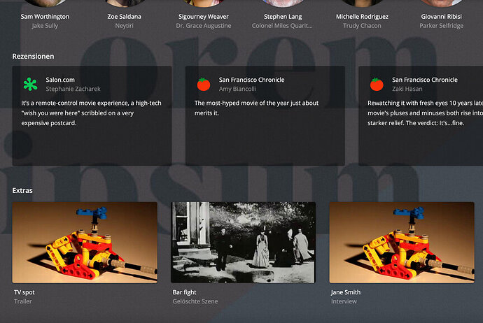 Screenshot Plex extras