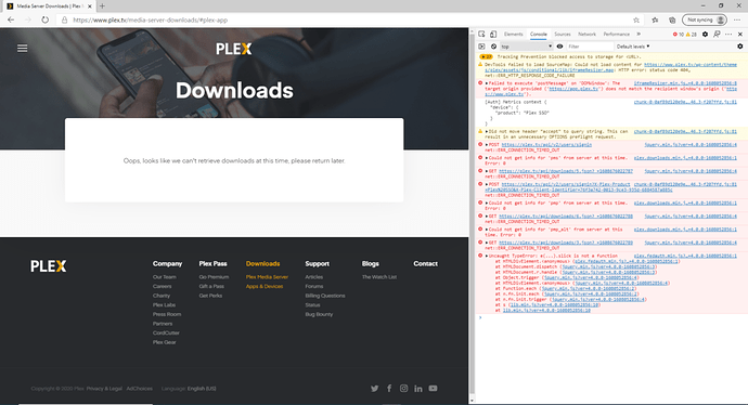 Plex Downloads Page