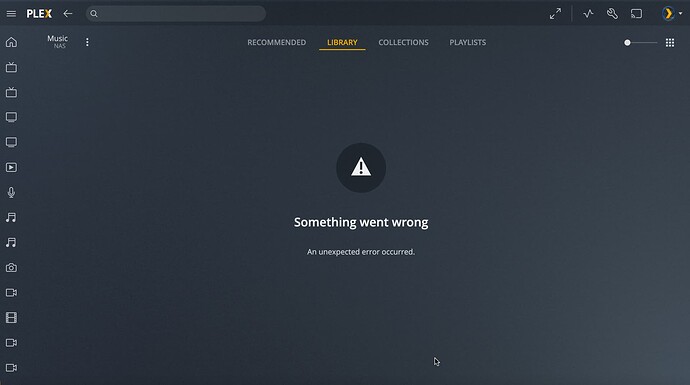 plex-something went wrong