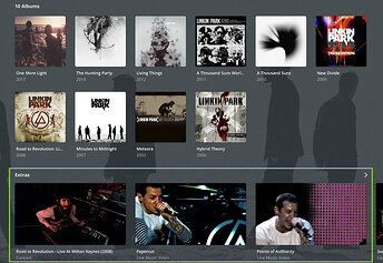 another example with concerts and live clips