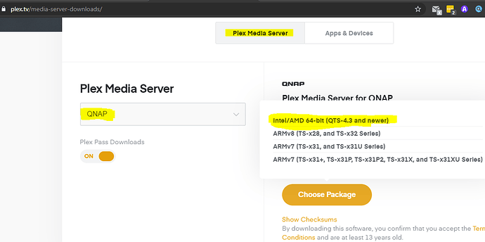Plex Media Server for Intel_AMD 64bit