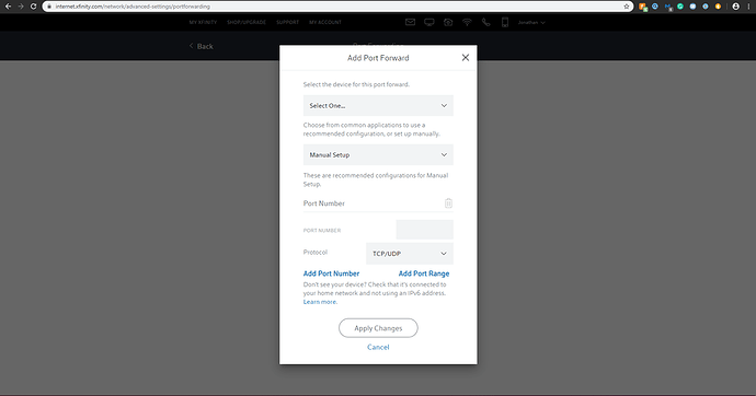 Port Forwarding SS 3