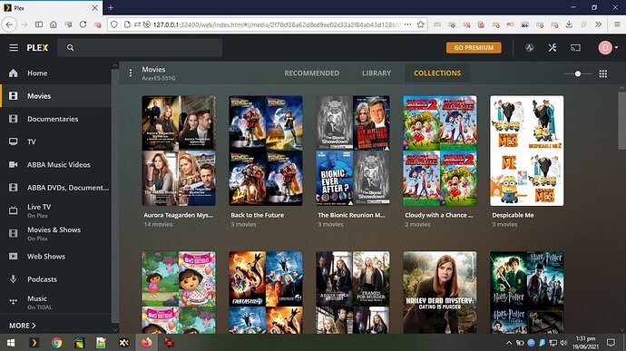Movie collections browser