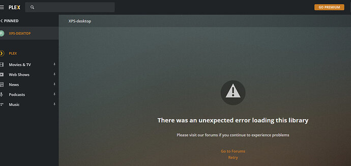 Error loading library
