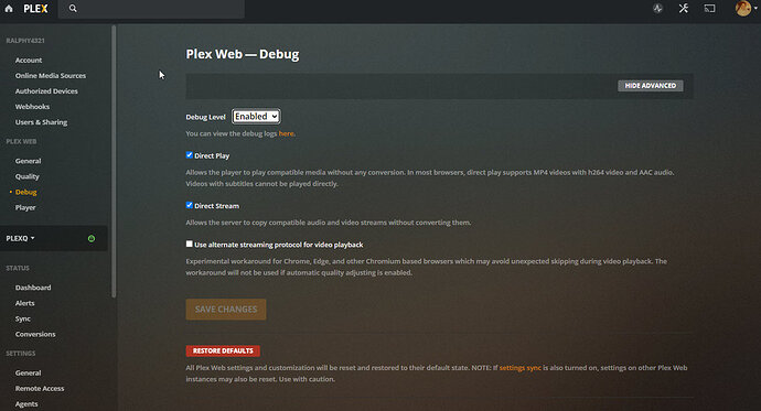 debug screenshot