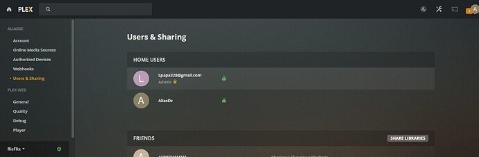 Plex Users & Sharing 2