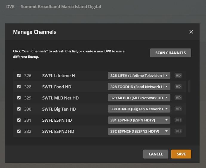 plex dvr channels 4