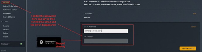 Plex Sign-In Error Fixed