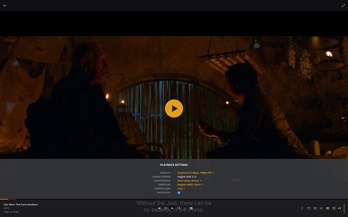 7b. Plex desktop app detail - showing "Tiny"