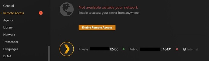 plex ss error remote connection censored