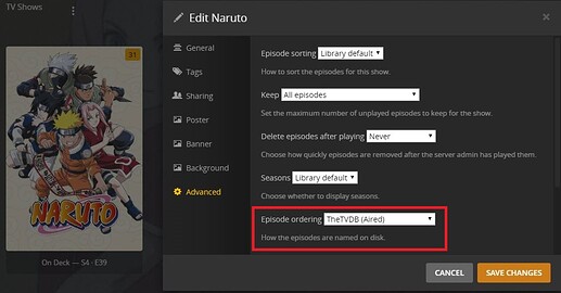 PLEX Server Show Properties