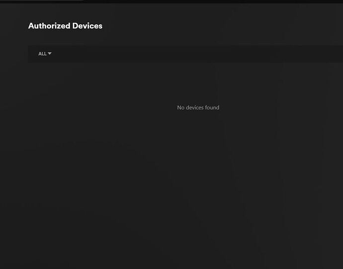 Authorized Devices deleted