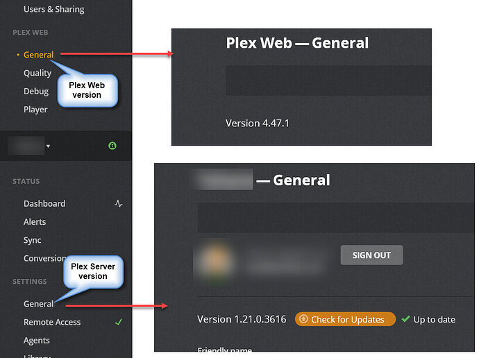 Where to find version numbers