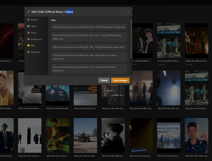 why these are merged into one video info