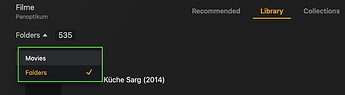 Library display mode -- movie vs folder