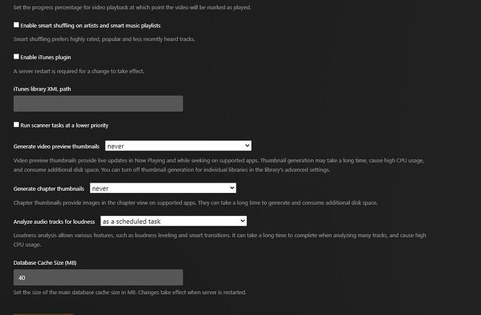 plex Library Settings pg2