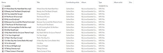 Celine Dion album details