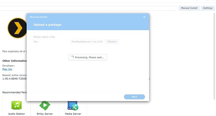 Synology Manual Install