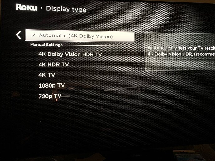 Roku Display Type