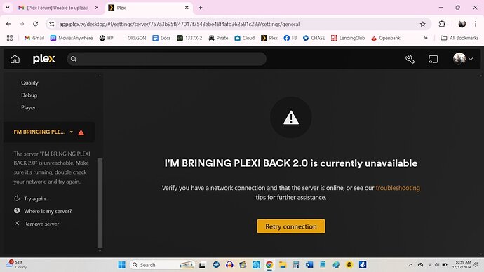 PLEX-SERVERUNAVAILABLE