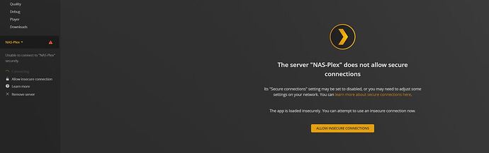2022 07 28 NAS-Plex also not secure