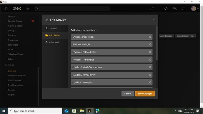plex folders