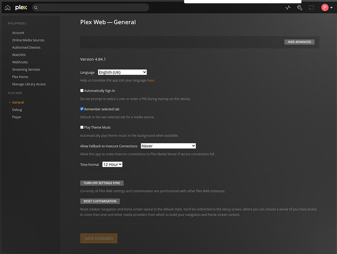Plex no claim server in general