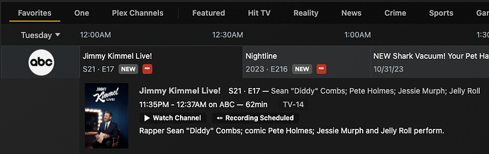 JKL S21E17 EPG Guide Listing (correct) 2023-10-30 at 4.49.53 pm