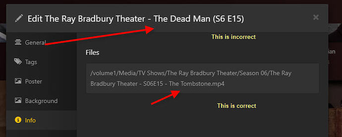 Plex not connecting the right episode