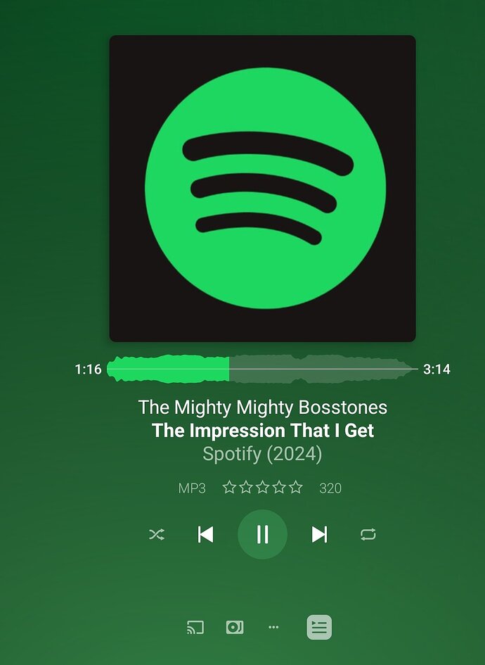 plexamp app playing audio