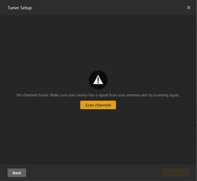 WinTV-dualHD setup DVB-C no channels found