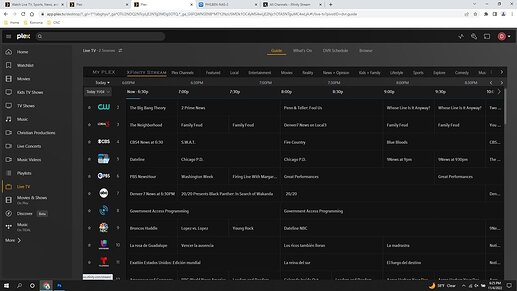 Streaming guide Screen 1