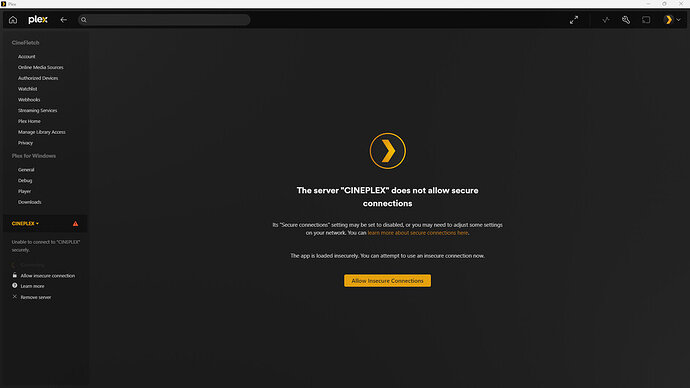 Plex media Server Application