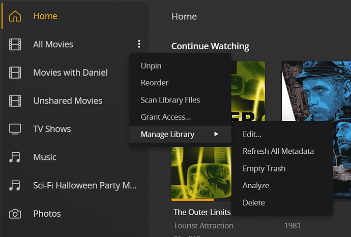Plex Manage Library