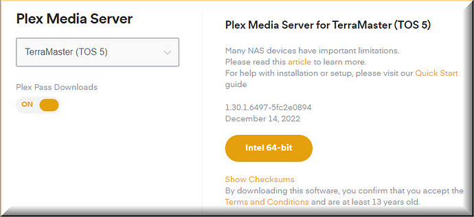 Plex TOS 5 Updates