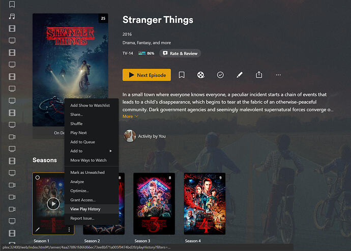 Play History By Season