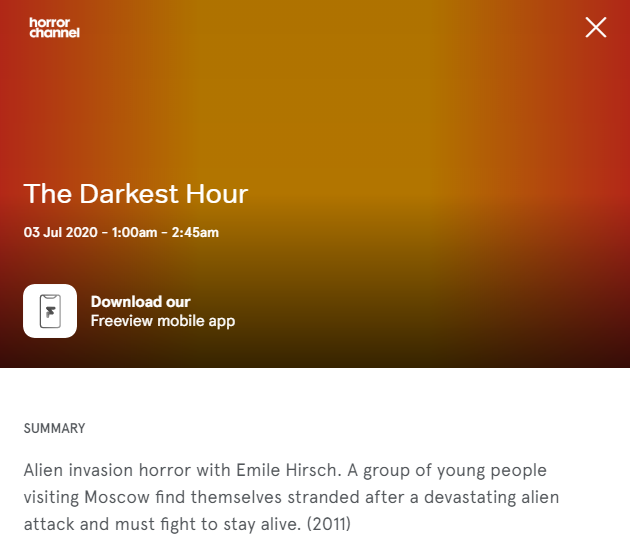 The Darkest Hour - Freeview
