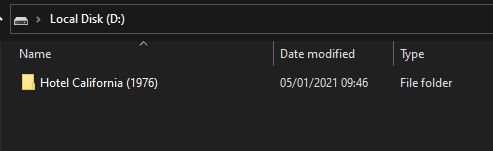 Contents of D drive now