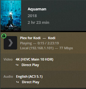 Kodi Direct Play DD 5.1