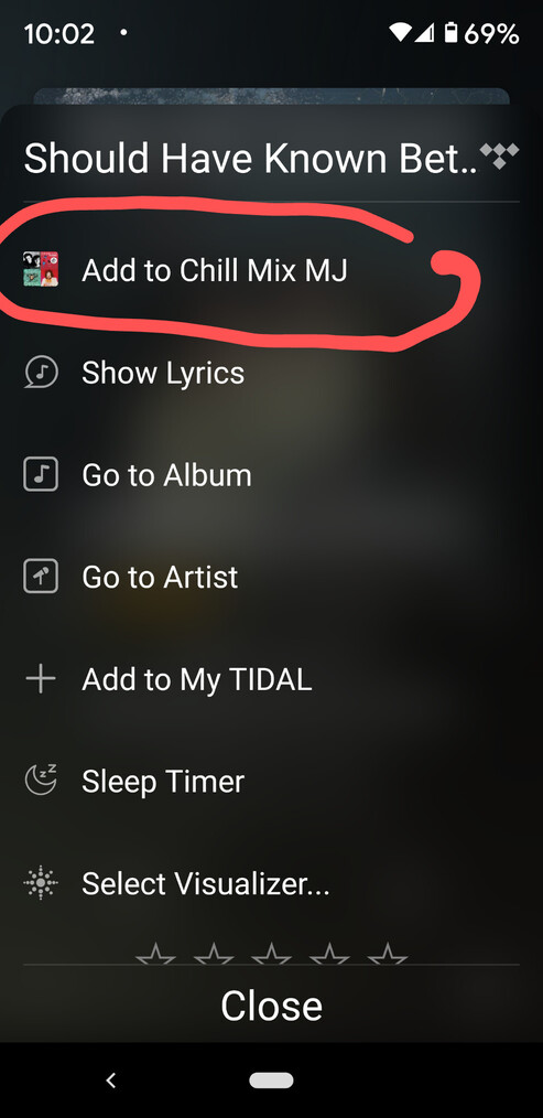 plexamp add to playlist bug on mobile 3.4.1