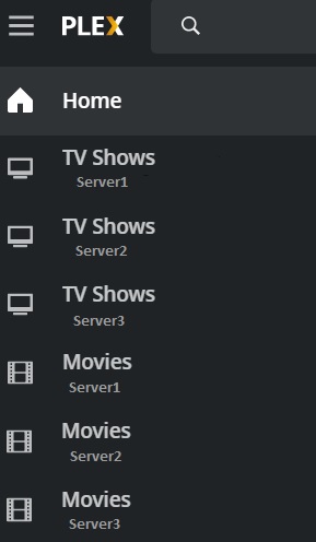 plex combine multiple servers