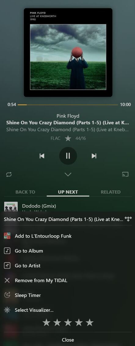 plexamp - where to change save to playlist